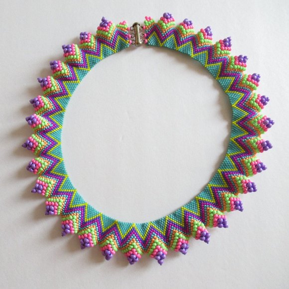 Hand stitched Collar Necklace - Picture 3 of 15